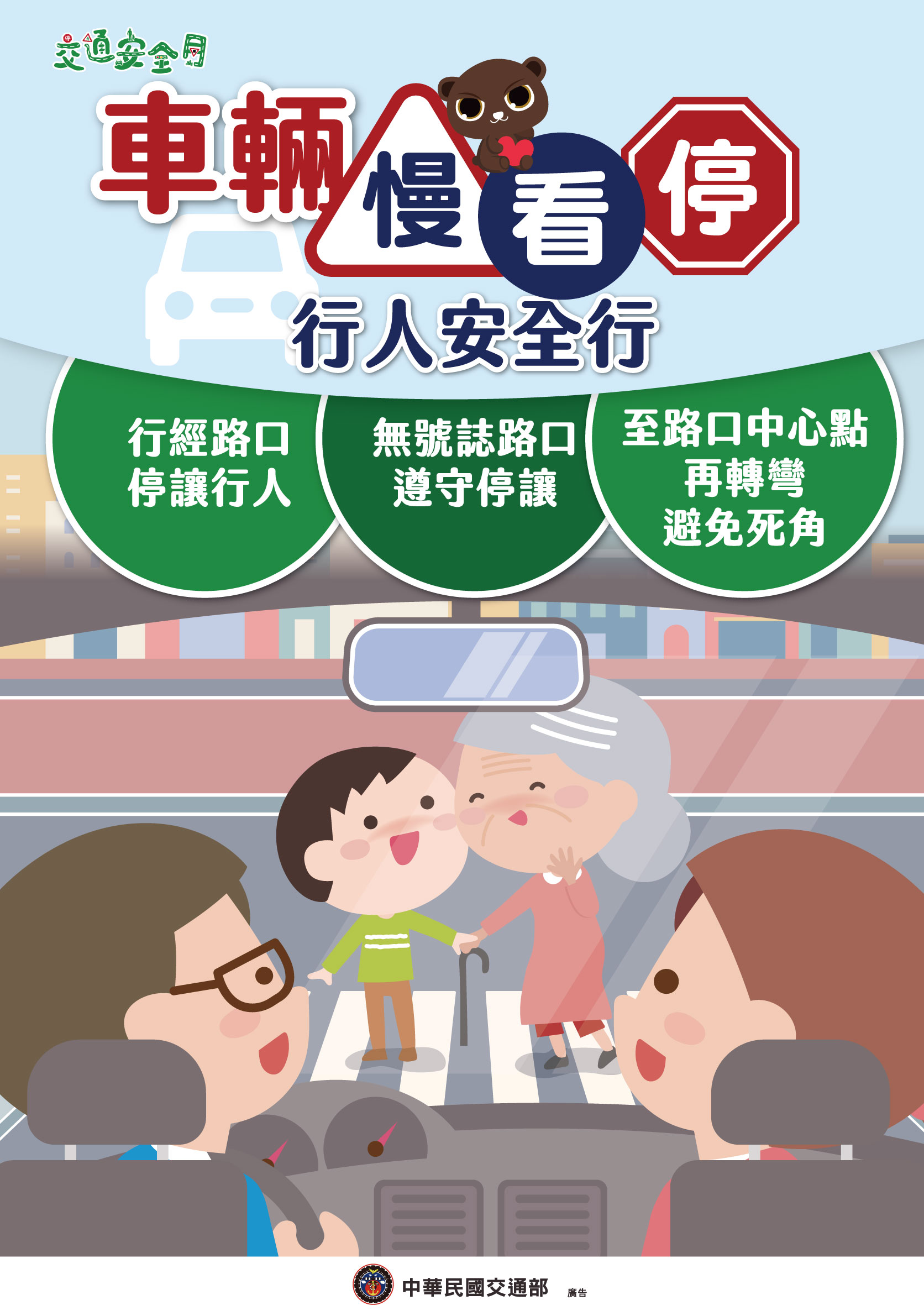 113年交通安全月宣導海報(駕駛篇)-勞動部職業安全衛生署